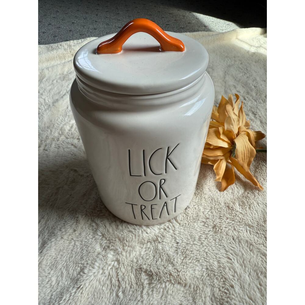 Rae Dunn Lick or Treat Cookie Jar 9" Tall